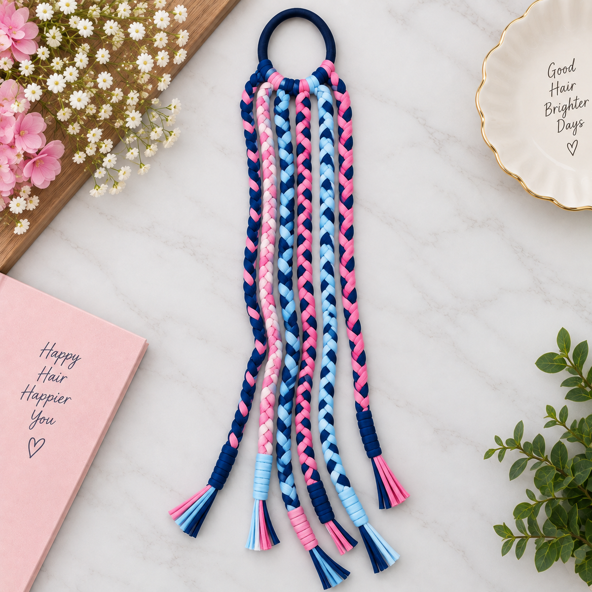 Handmade Hair Braids | Colorful Braided Hair Accessory for Girls & Women
