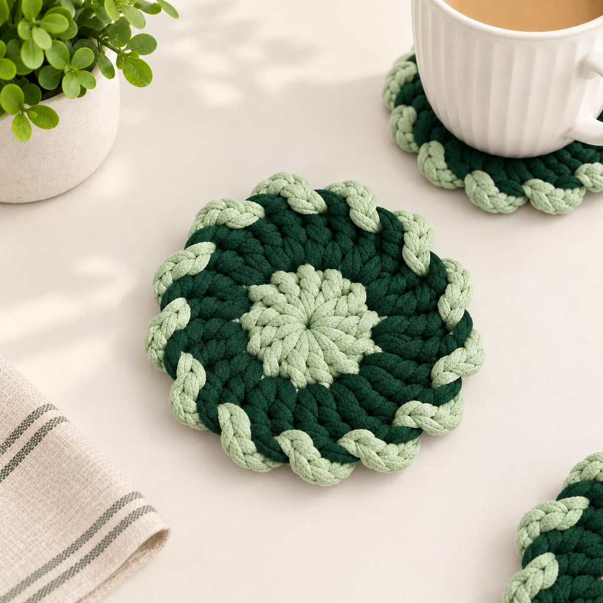 Coasters | Handmade Crochet Floral Coasters