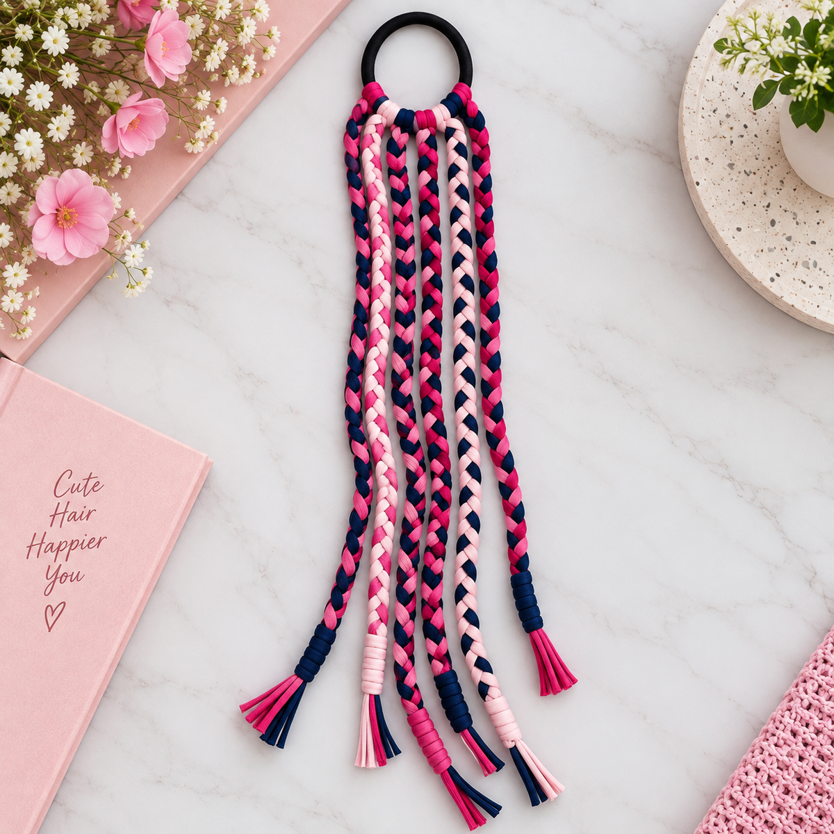 Handmade Hair Braids | Colorful Braided Hair Accessory for Girls & Women