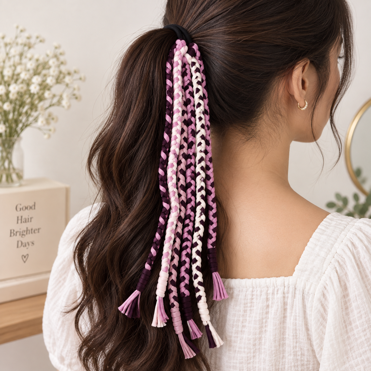 Handmade Hair Braids | Colorful Braided Hair Accessory for Girls & Women