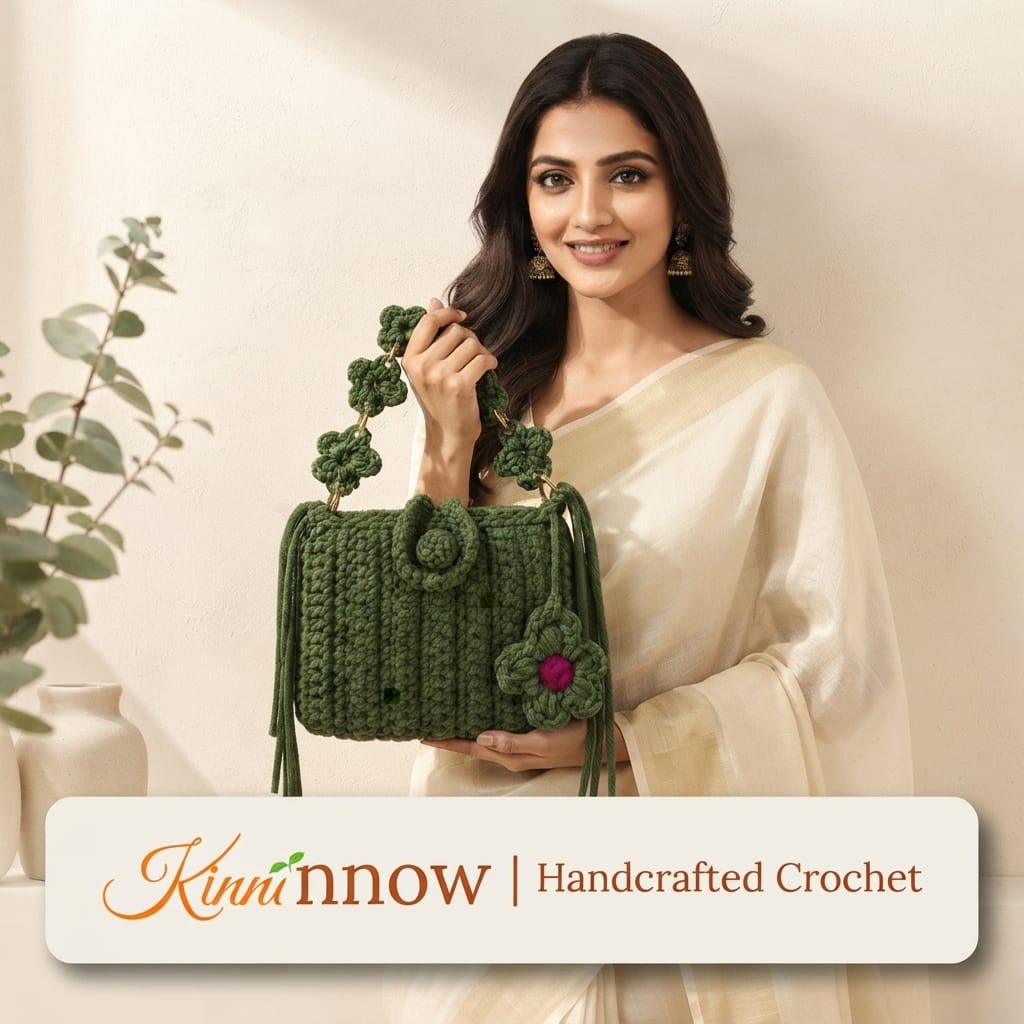 Marshmallow – Chic | Elegant Crochet Bag | Flower Design