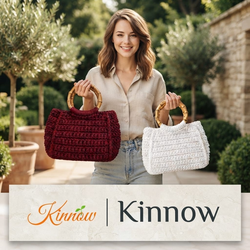 Wooden Touch Bag – Timeless Style with a Statement Finish | Handmade Crochet Bag